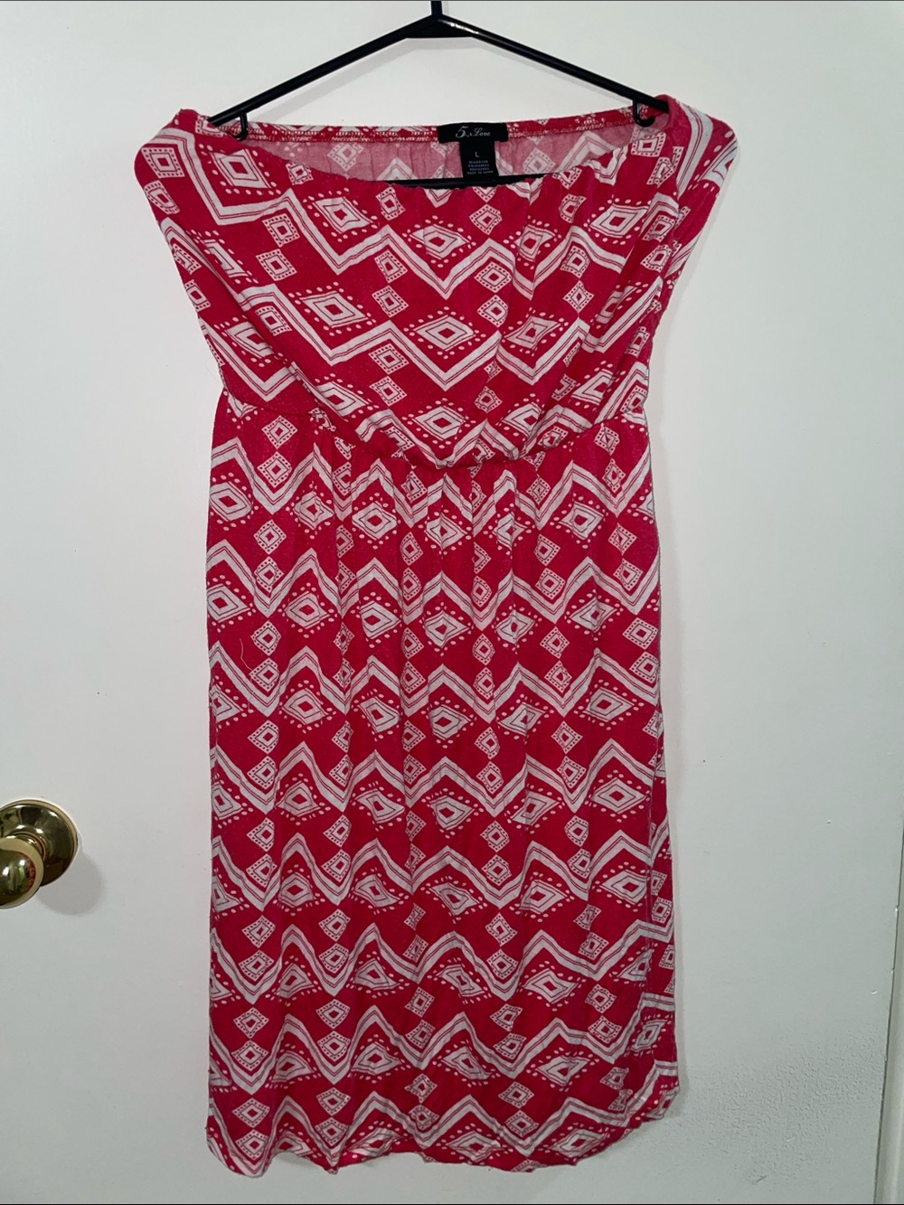 5th & Love Pink and White Strapless tube Dress